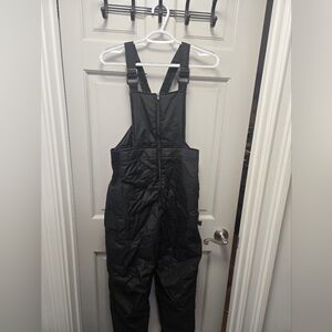 Kids Black Insulated Snow Bib Overalls (Cherokee) L 12/14
